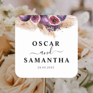 Sticker Carré Trendy Beauty Figs Violets & Pampas