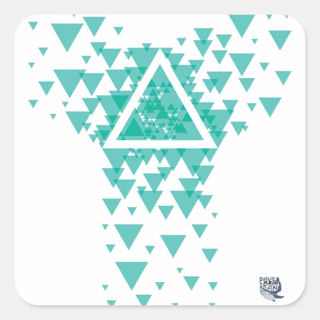 Sticker Carré Triangle (Devant)