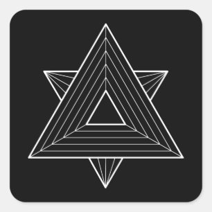 Sticker Carré Triangles géométrie sacrée