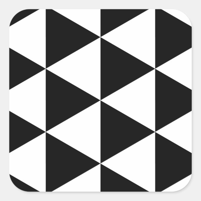 Sticker Carré Triangles noirs vierges (Devant)