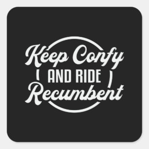 Sticker Carré Tricycle Triker Conserve Et Marche Cool Recumbent