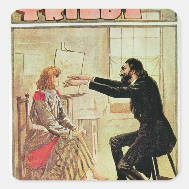 Sticker Carré Trilby a hypnotisé par Svengali (Devant)