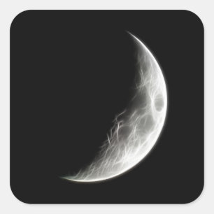 Sticker Carré Trimestre Lune Planète lunaire Globe