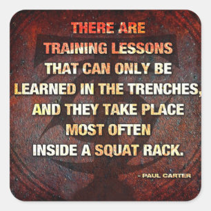 Sticker Carré Tringles en rack de squat - Exercice de gym Inspir