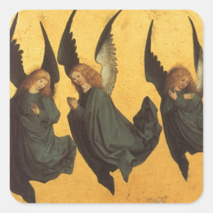 Sticker Carré Trio d'anges de la Renaissance par Maître du Livre