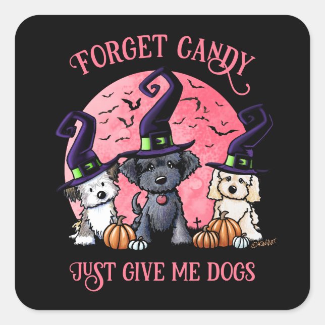 Sticker Carré Trio Halloween KiniArt (Devant)