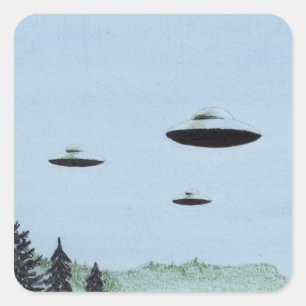 Sticker Carré Trio UFO