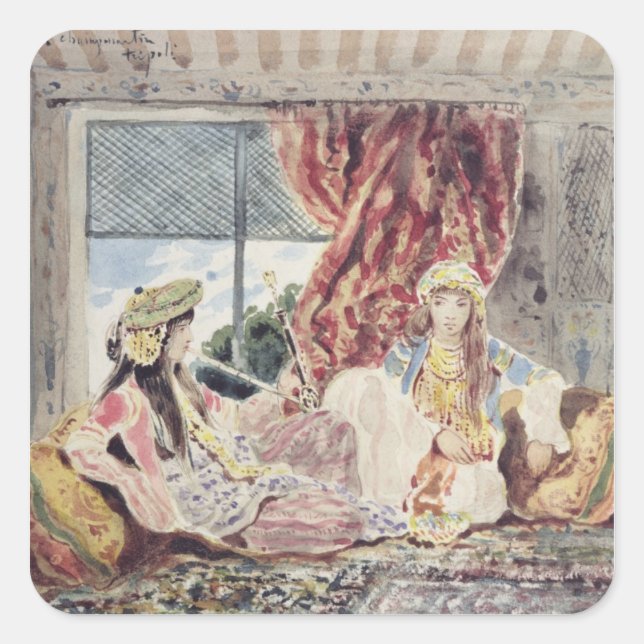 Sticker Carré Tripoli, un Harem (Devant)