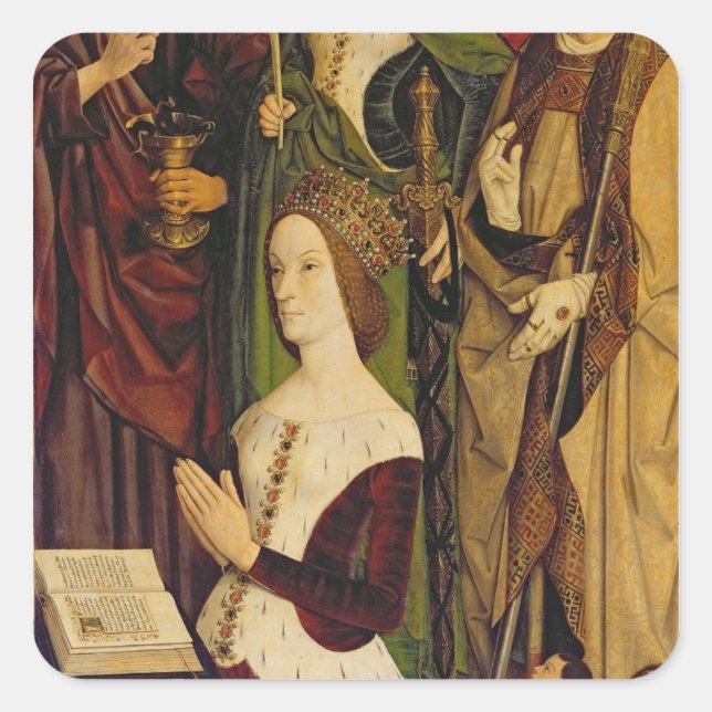 Sticker Carré Triptyque de Moïse et de Bush en feu (Devant)