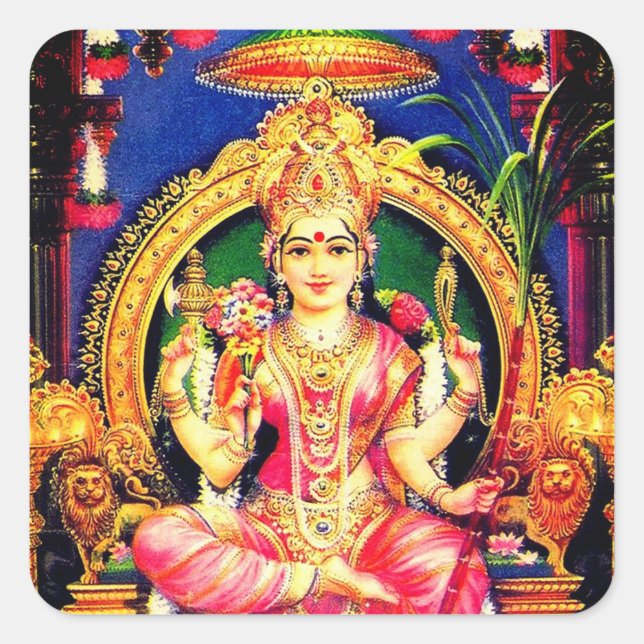 Sticker Carré Tripura Sundari (Lalita) (Devant)