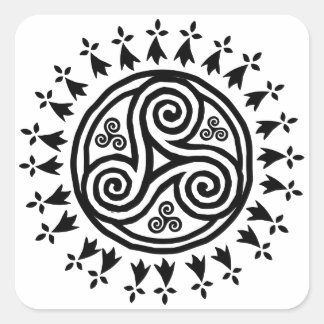 Sticker Carré Triskel breton & hermines