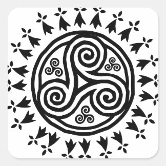 Sticker Carré Triskel breton & hermines