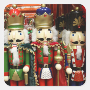 Sticker Carré Trois crackers sages - Soldats casse-noisettes