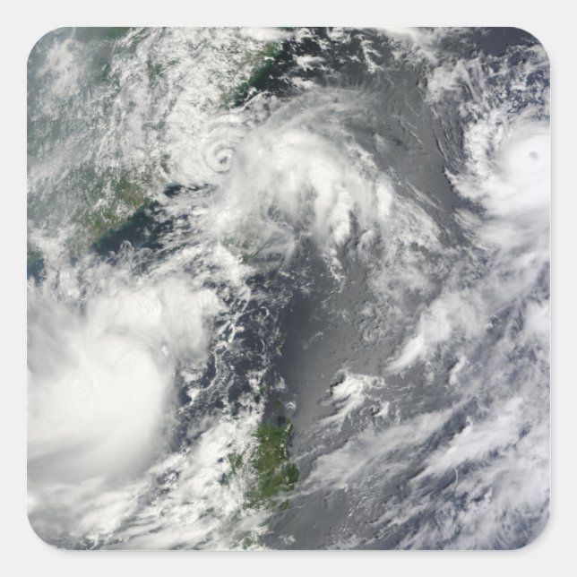 Sticker Carré Trois fortes tempêtes (Devant)