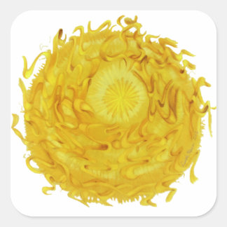 Sticker Carré Troisième art de guérison de Chakra #3