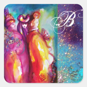 Sticker Carré TROISIÈME MASQUE, Monogramme