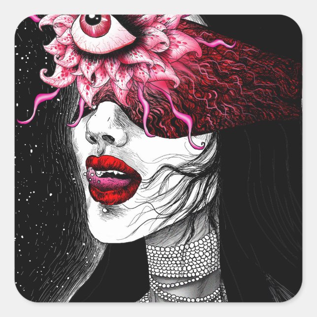 Sticker Carré Troisième oeil (Devant)