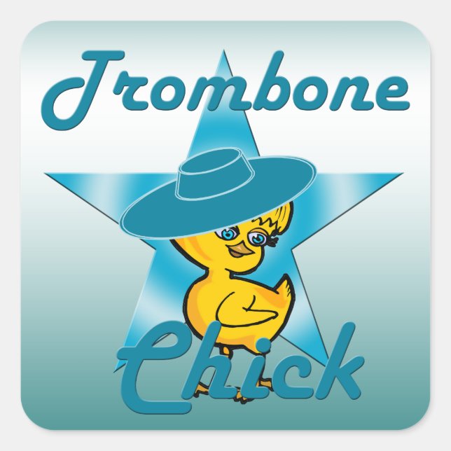 Sticker Carré Trombone Chick #7 (Devant)