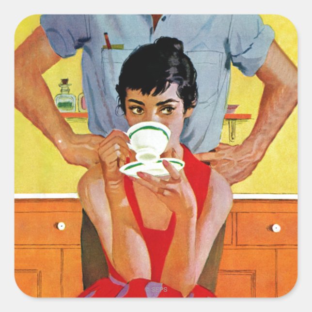 Sticker Carré Trop Tard Pour Se Composer (Devant)