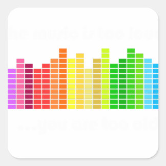 Sticker Carré Trop Vieux Pour La Musique