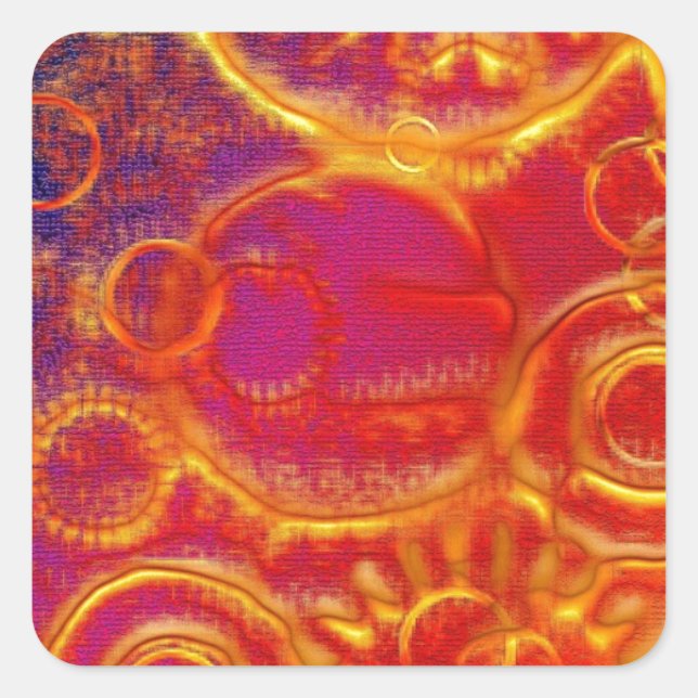 Sticker Carré Tropical Chic Classy Mod Beach (Devant)