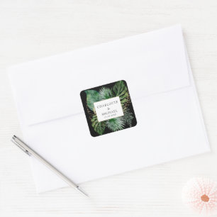 Sticker Carré Tropical Elegant Plante Trending Mariage