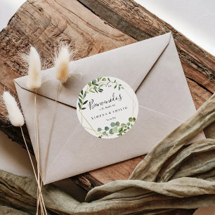 Sticker Carré Tropical Green Feuille Mariage espagnol Bienvenue