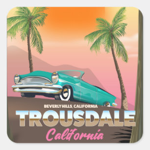 Sticker Carré Trousdale Beverly hills Californie