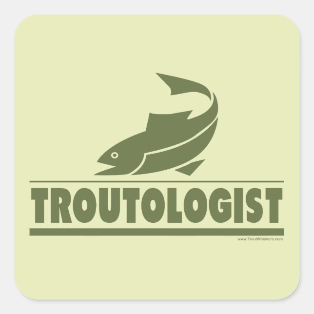 Sticker Carré Trout fishing (Devant)