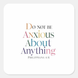 Sticker Carré Trouver la liberté contre l'anxiété dans la présen