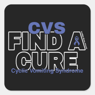 STICKER CARRÉ TROUVER UN CURE/BOLD...CVS