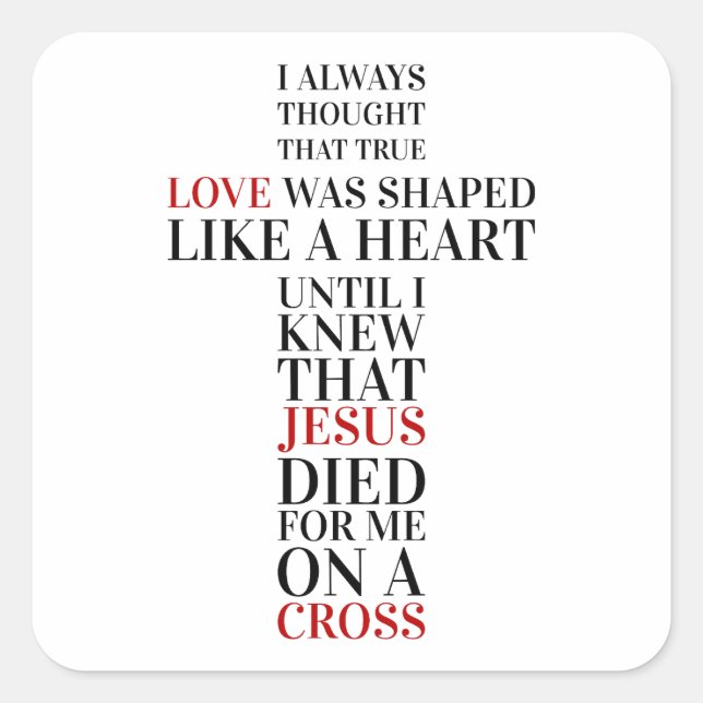 Sticker Carré True love (Devant)