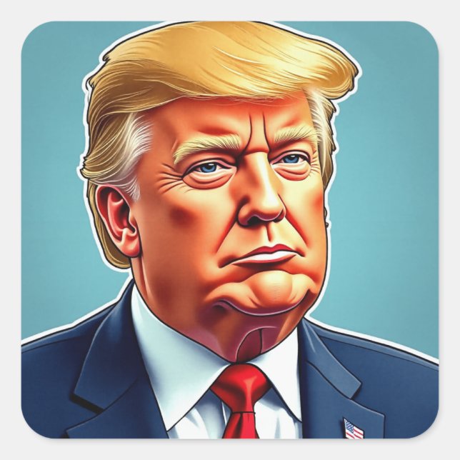 Sticker Carré Trump (Devant)