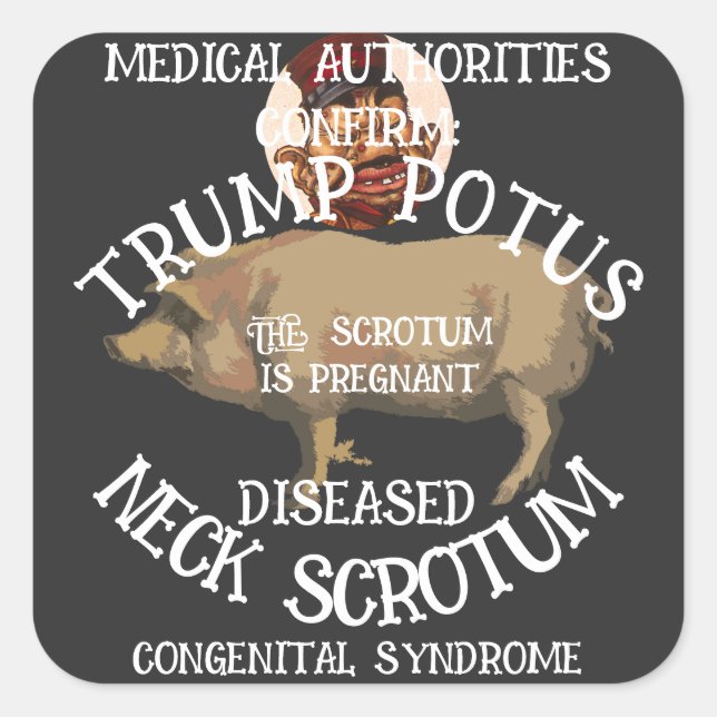 Sticker Carré Trump (Devant)