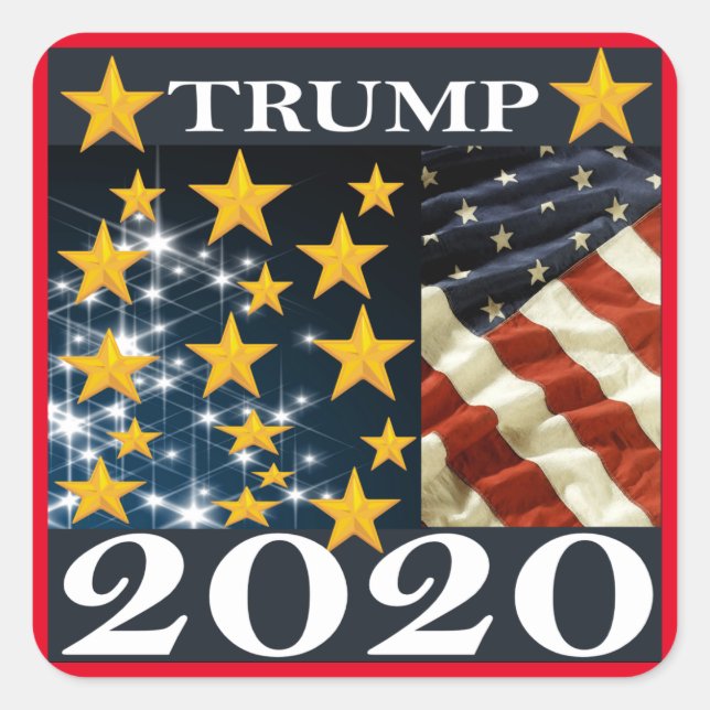 STICKER CARRÉ TRUMP 2020 (Devant)