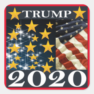 STICKER CARRÉ TRUMP 2020