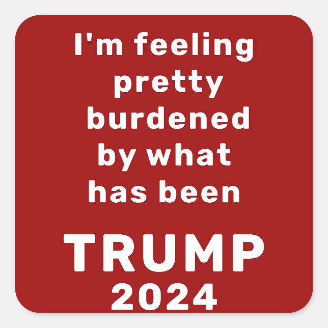 Sticker Carré Trump 2024 (Devant)