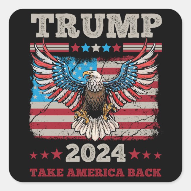 Sticker Carré Trump 2024 (Devant)