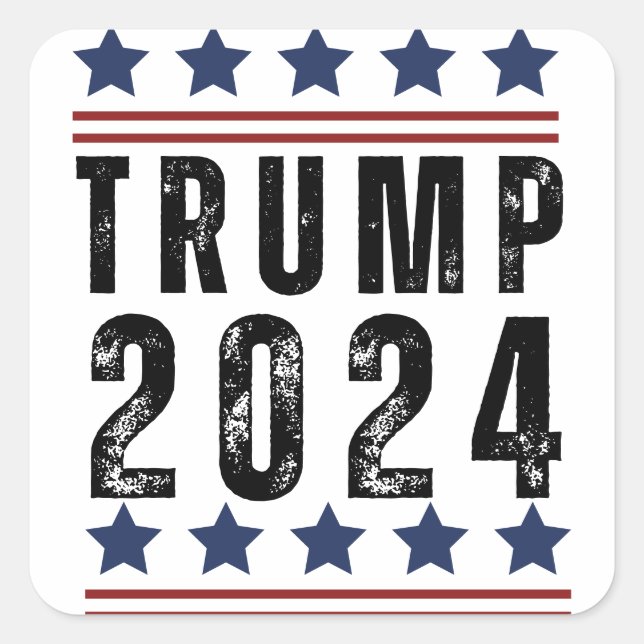 Sticker Carré Trump 2024 (Devant)