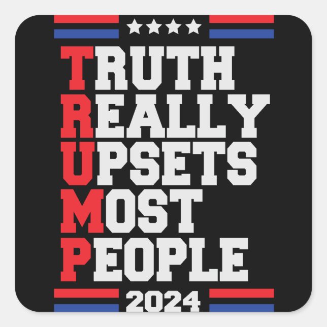 Sticker Carré Trump 2024 (Devant)