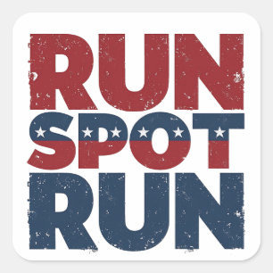 Sticker Carré Trump 2024 Trump Vance élection de Run Spot Run Tr