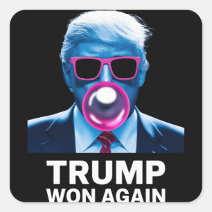Sticker Carré Trump a encore gagné Élection 2024 Vote Président 