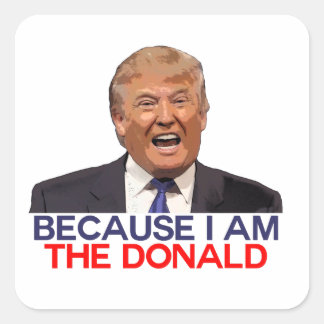 Sticker Carré Trump, cause I au Donald