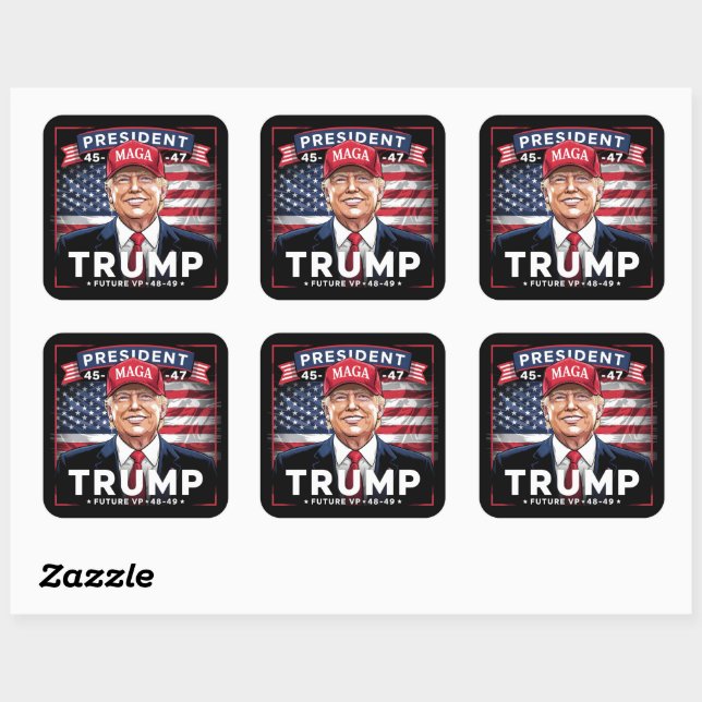 Sticker Carré Trump Future VP 48-49 (Feuille)