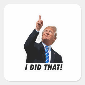 Sticker Carré Trump je l'ai fait - Anti Trump