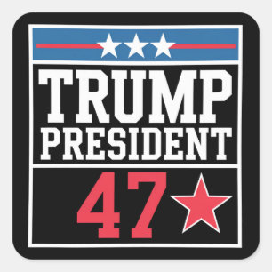 Sticker Carré Trump remporte l'élection 2024 Trump a gagné 2024