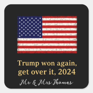 Sticker Carré Trump remporte une nouvelle fois le pari 2024 avec
