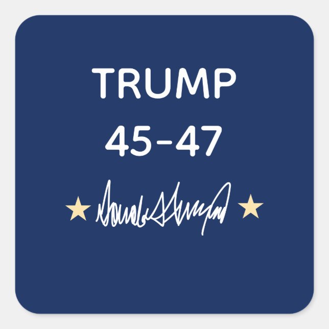 Sticker Carré Trump Signature Gift Watch (Devant)