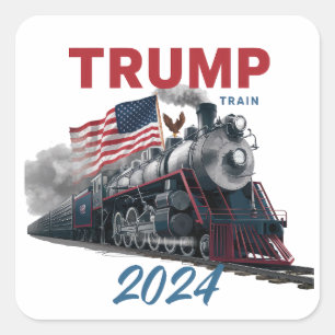 Sticker Carré Trump Train 2024