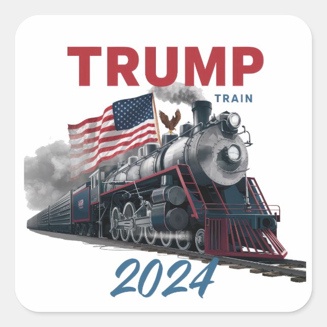 Sticker Carré Trump Train 2024 (Devant)
